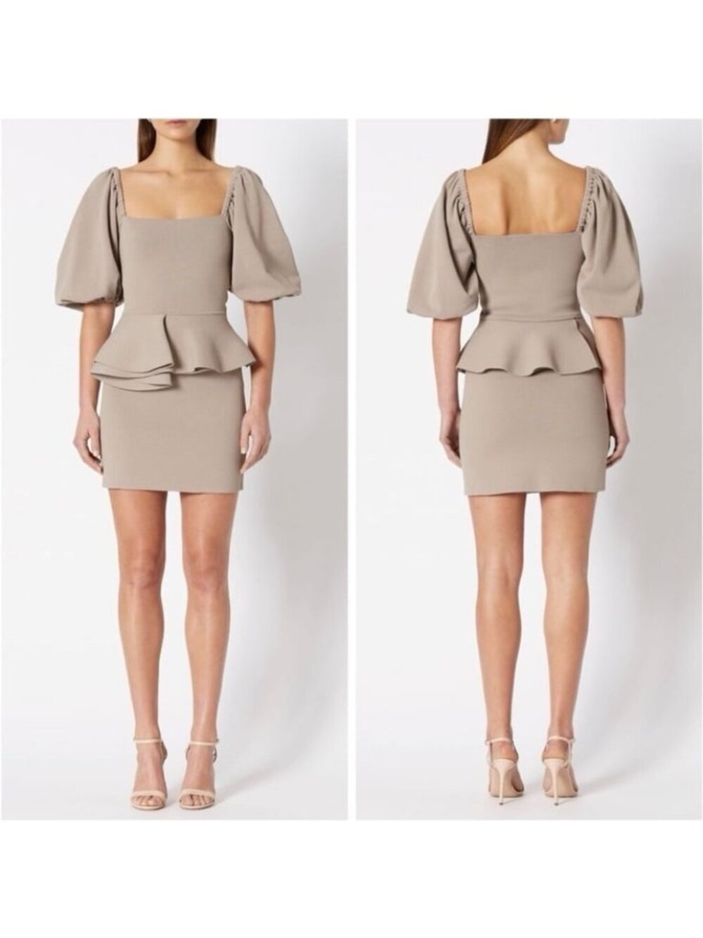 Scanlan Theodore Crepe Knit Tailored Mini Dress